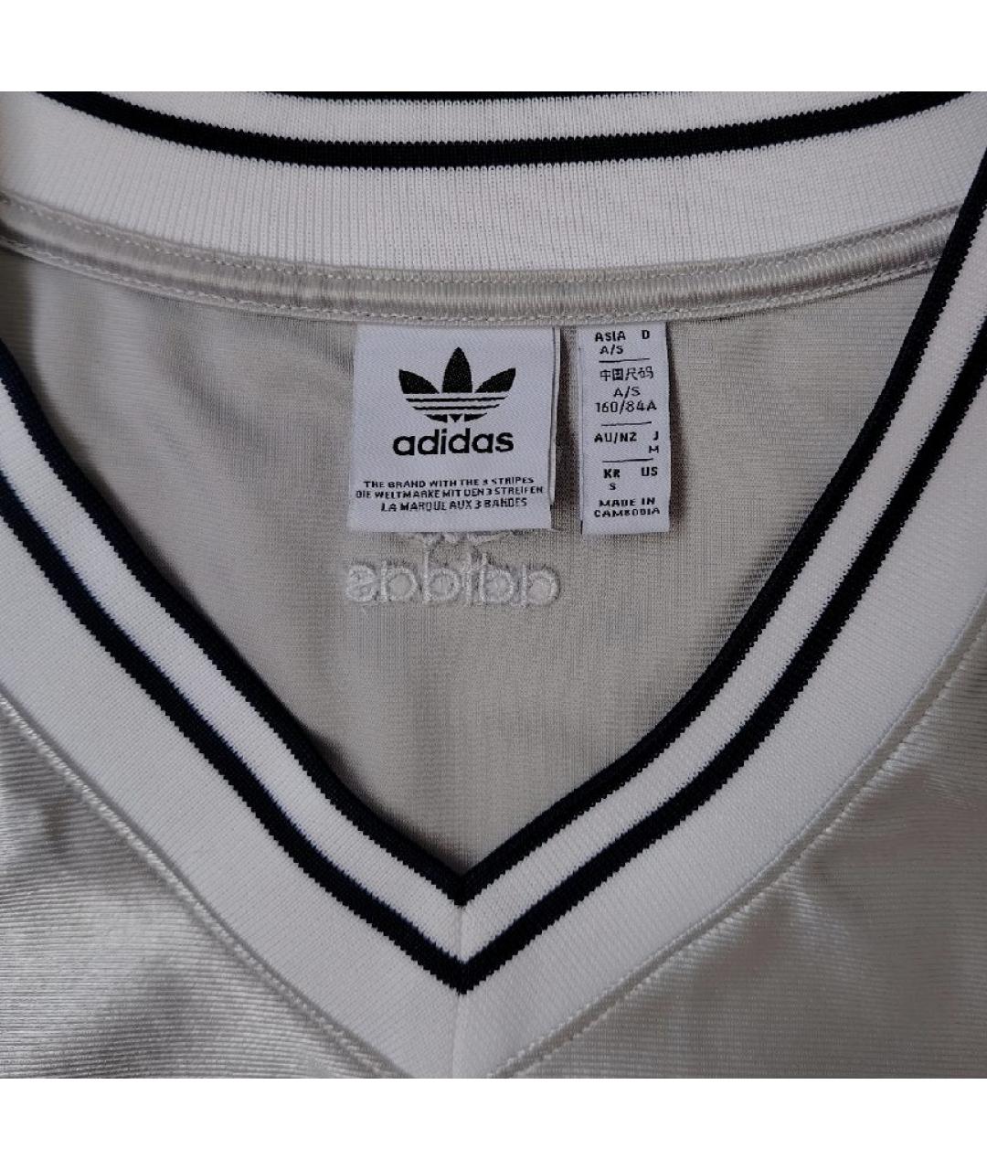 ADIDAS Серебряная полиэстеровая майка, фото 5