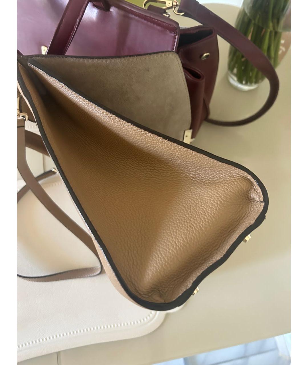 FURLA Бежевая кожаная сумка через плечо, фото 2