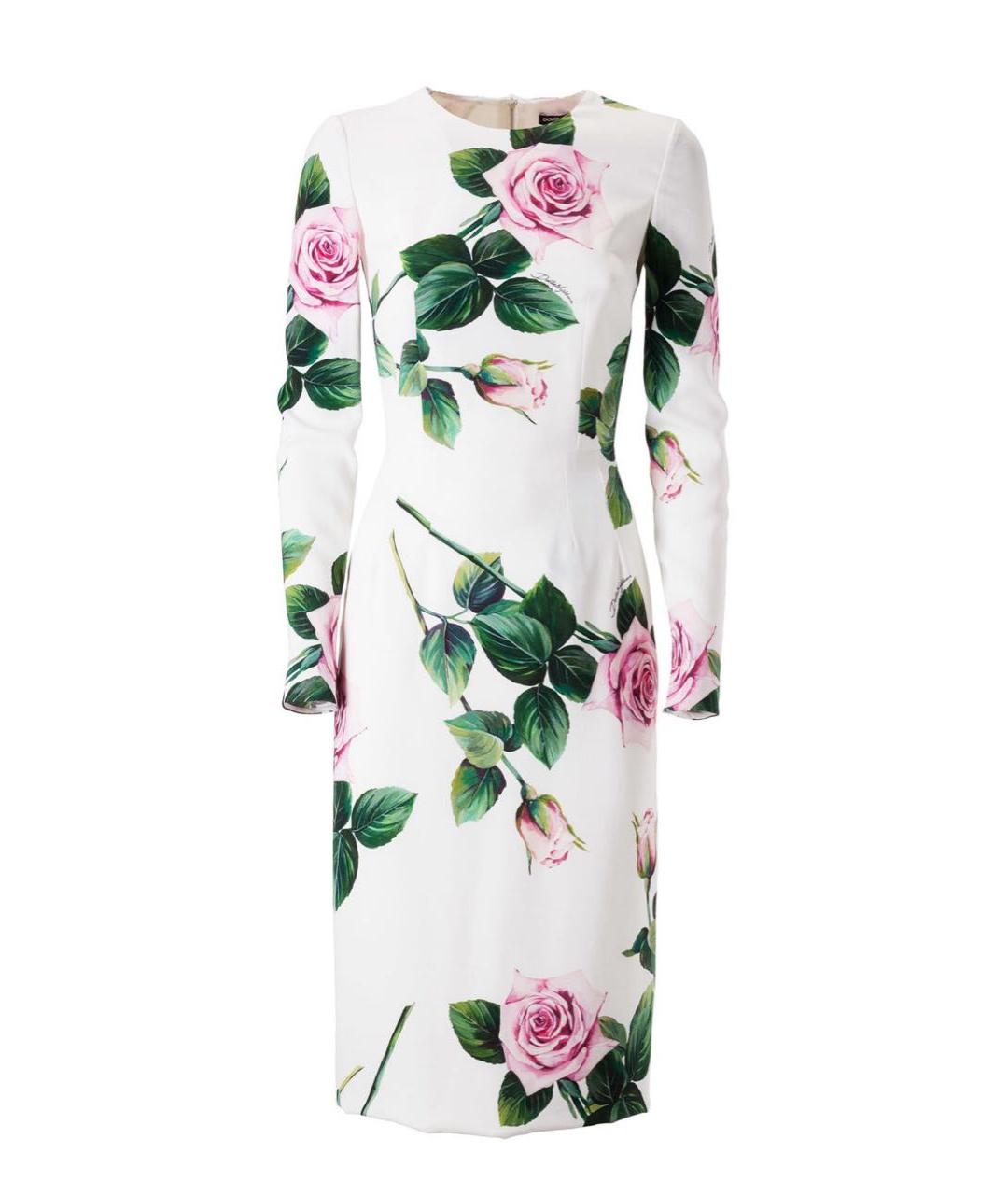 DOLCE&GABBANA Мульти шелковое повседневное платье, фото 4