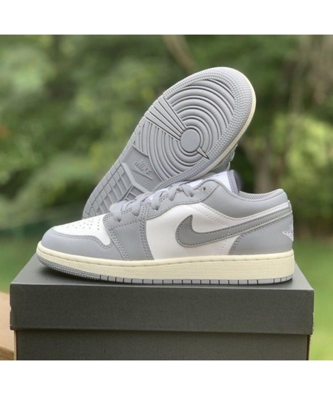 NIKE Серые кожаные кроссовки, фото 3
