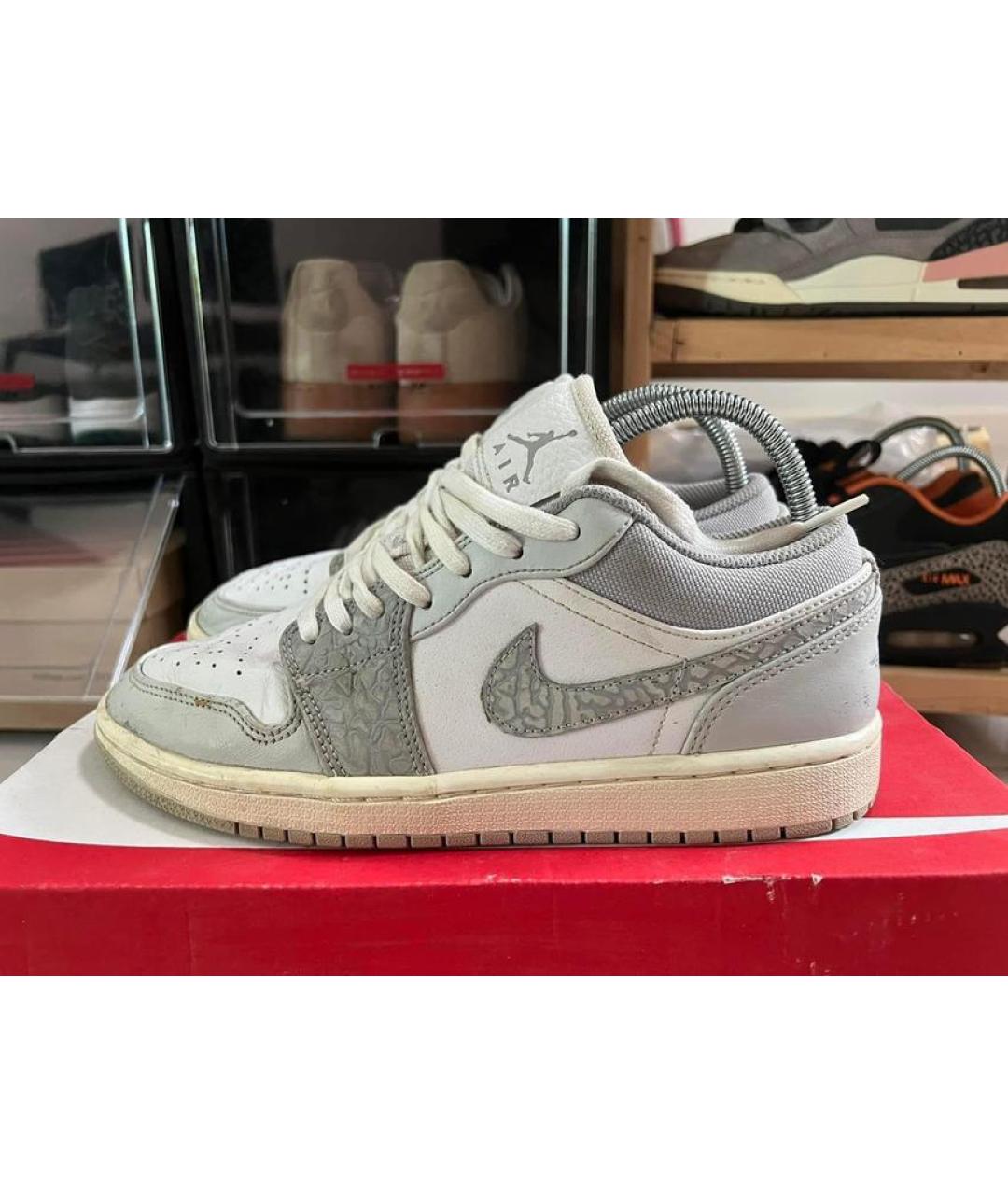 NIKE Серые кожаные кроссовки, фото 3