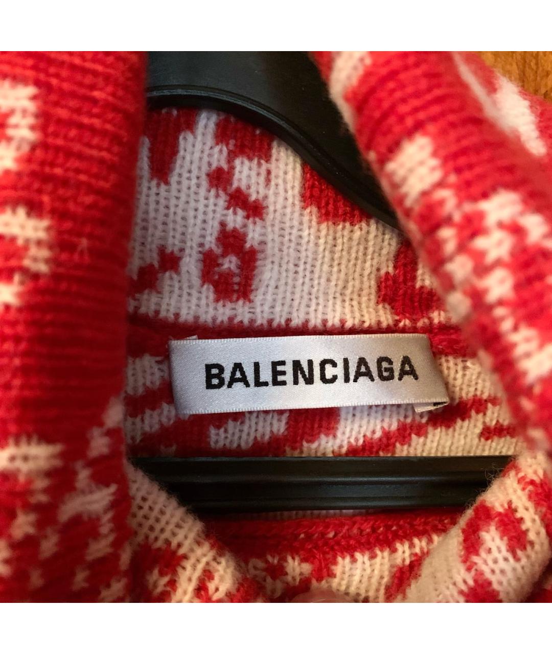 BALENCIAGA Красный шерстяной джемпер / свитер, фото 3