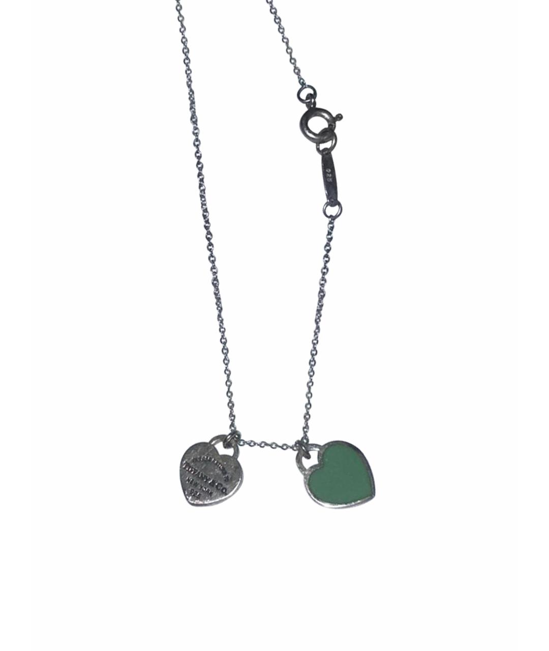 TIFFANY&CO Бирюзовая серебряная подвеска, фото 1