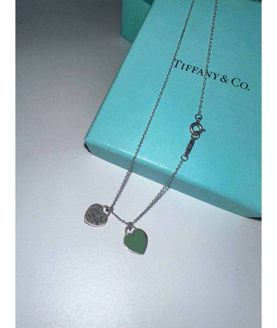 TIFFANY&CO Бирюзовая серебряная подвеска, фото 6