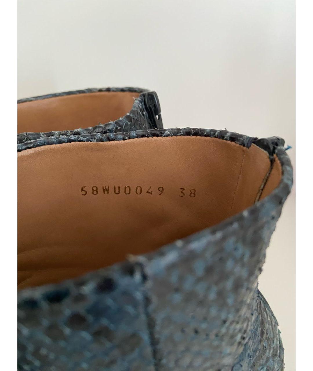 MAISON MARGIELA Темно-синие кожаные ботильоны, фото 8