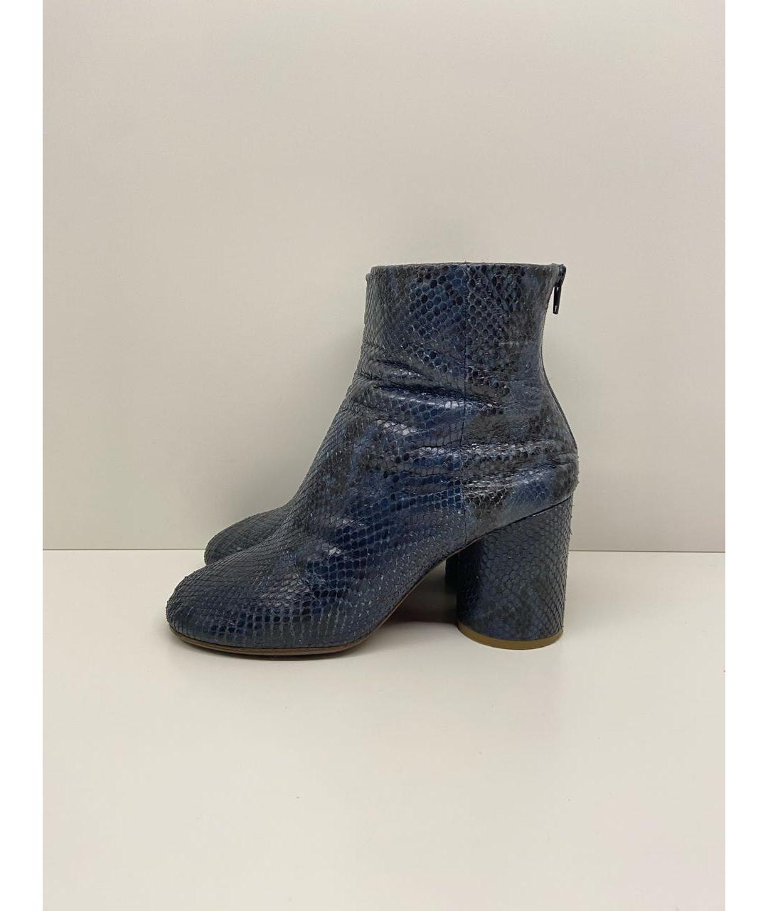 MAISON MARGIELA Темно-синие кожаные ботильоны, фото 5