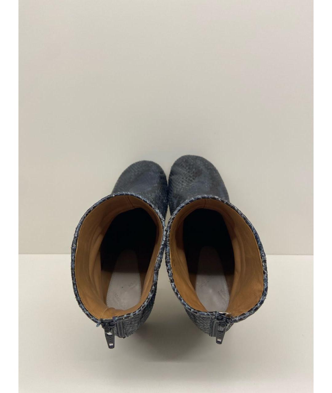 MAISON MARGIELA Темно-синие кожаные ботильоны, фото 3