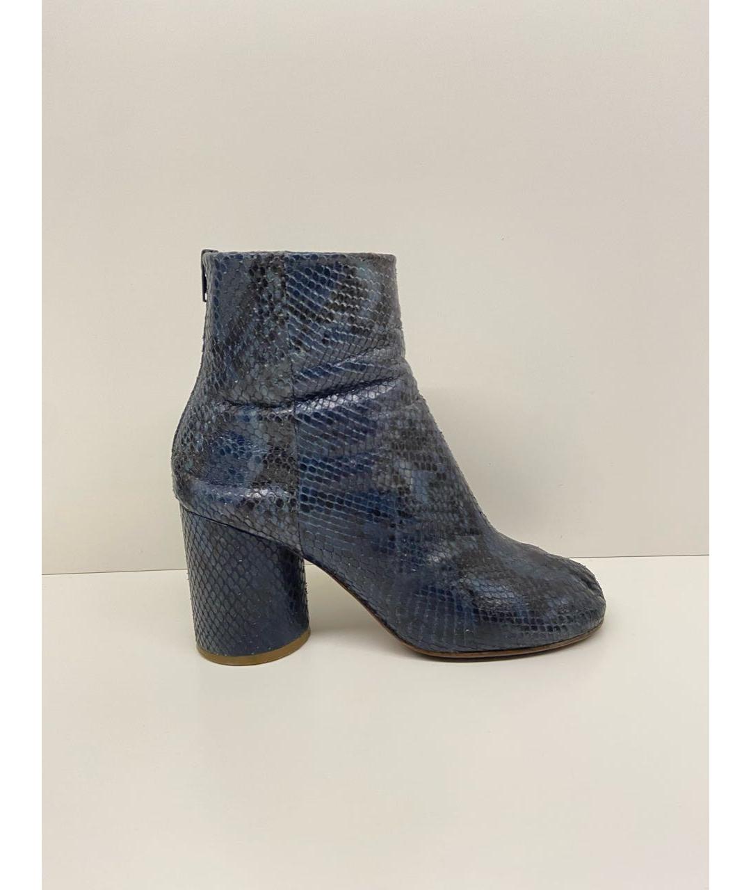 MAISON MARGIELA Темно-синие кожаные ботильоны, фото 9