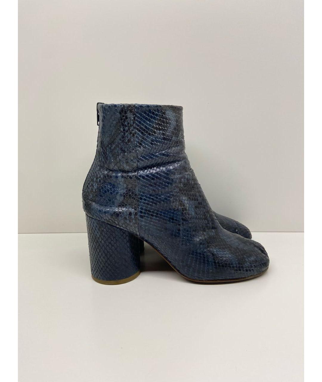MAISON MARGIELA Темно-синие кожаные ботильоны, фото 6