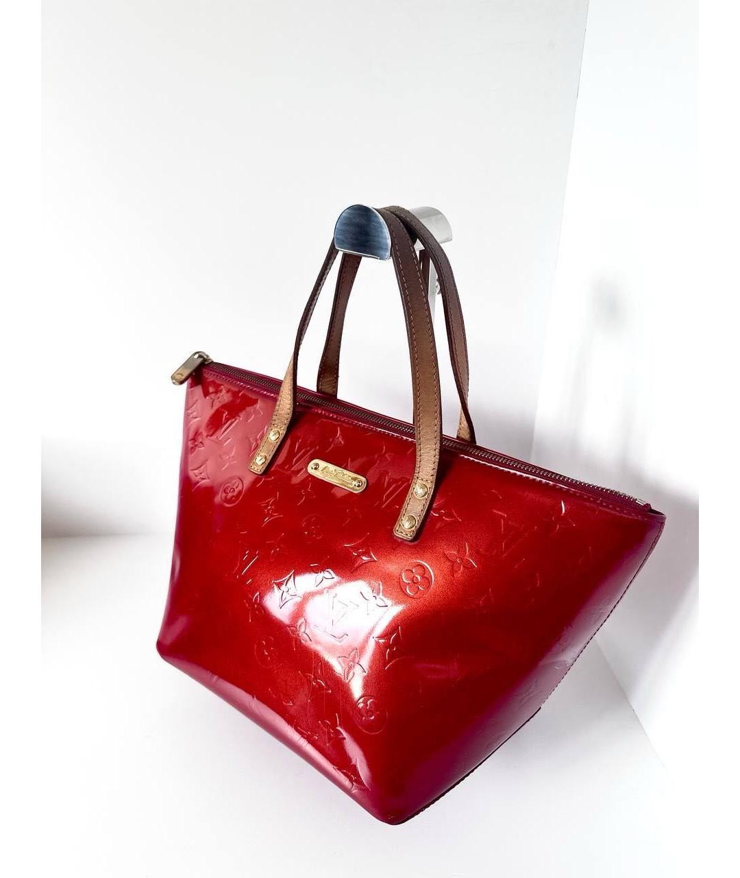 LOUIS VUITTON Красная сумка тоут из лакированной кожи, фото 2