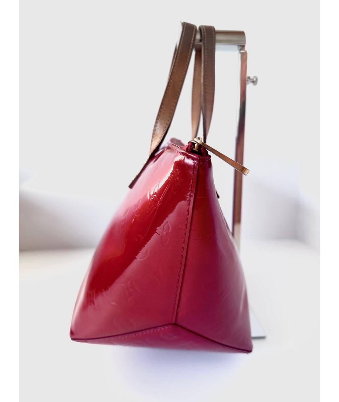 LOUIS VUITTON Красная сумка тоут из лакированной кожи, фото 7