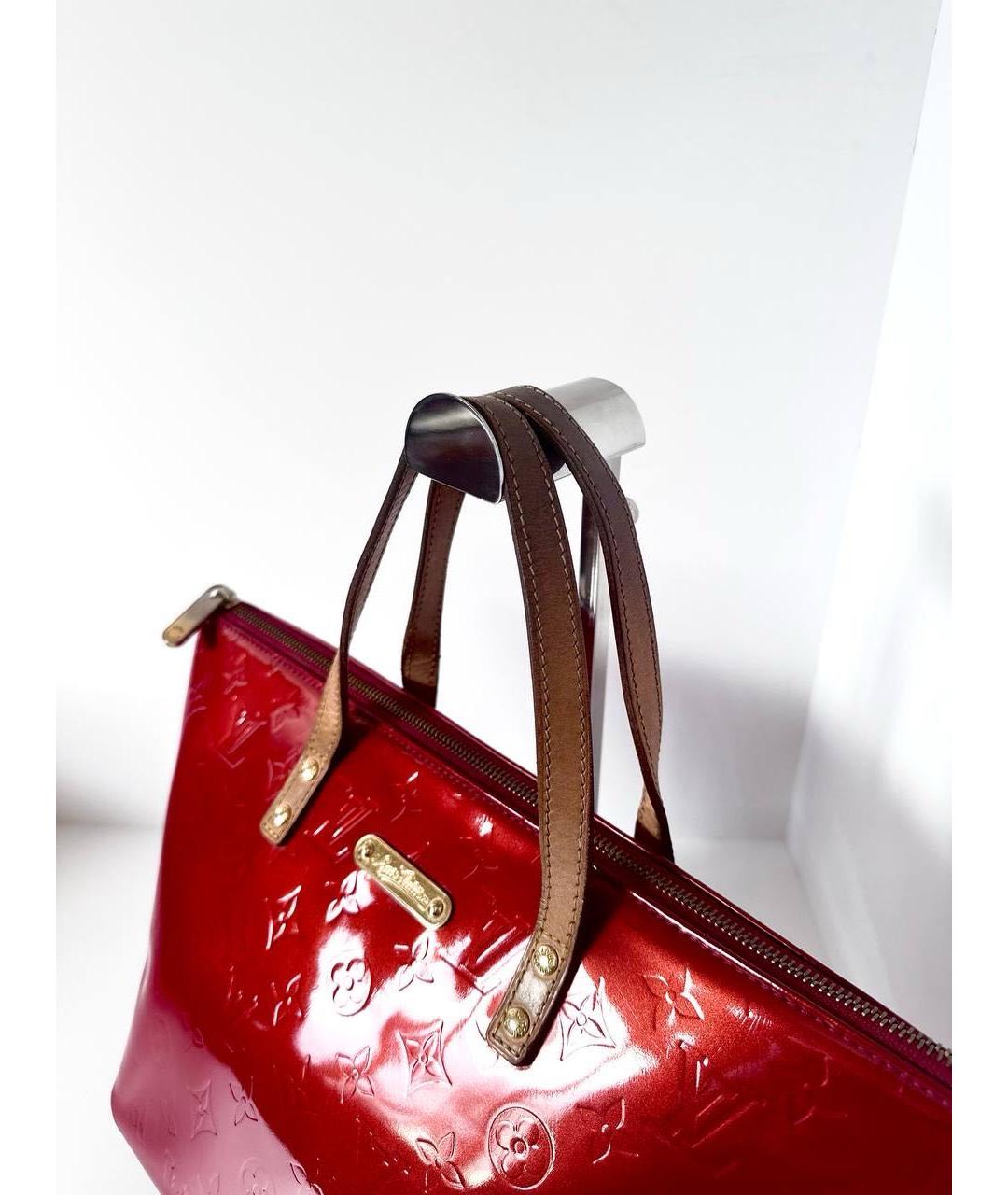 LOUIS VUITTON Красная сумка тоут из лакированной кожи, фото 3