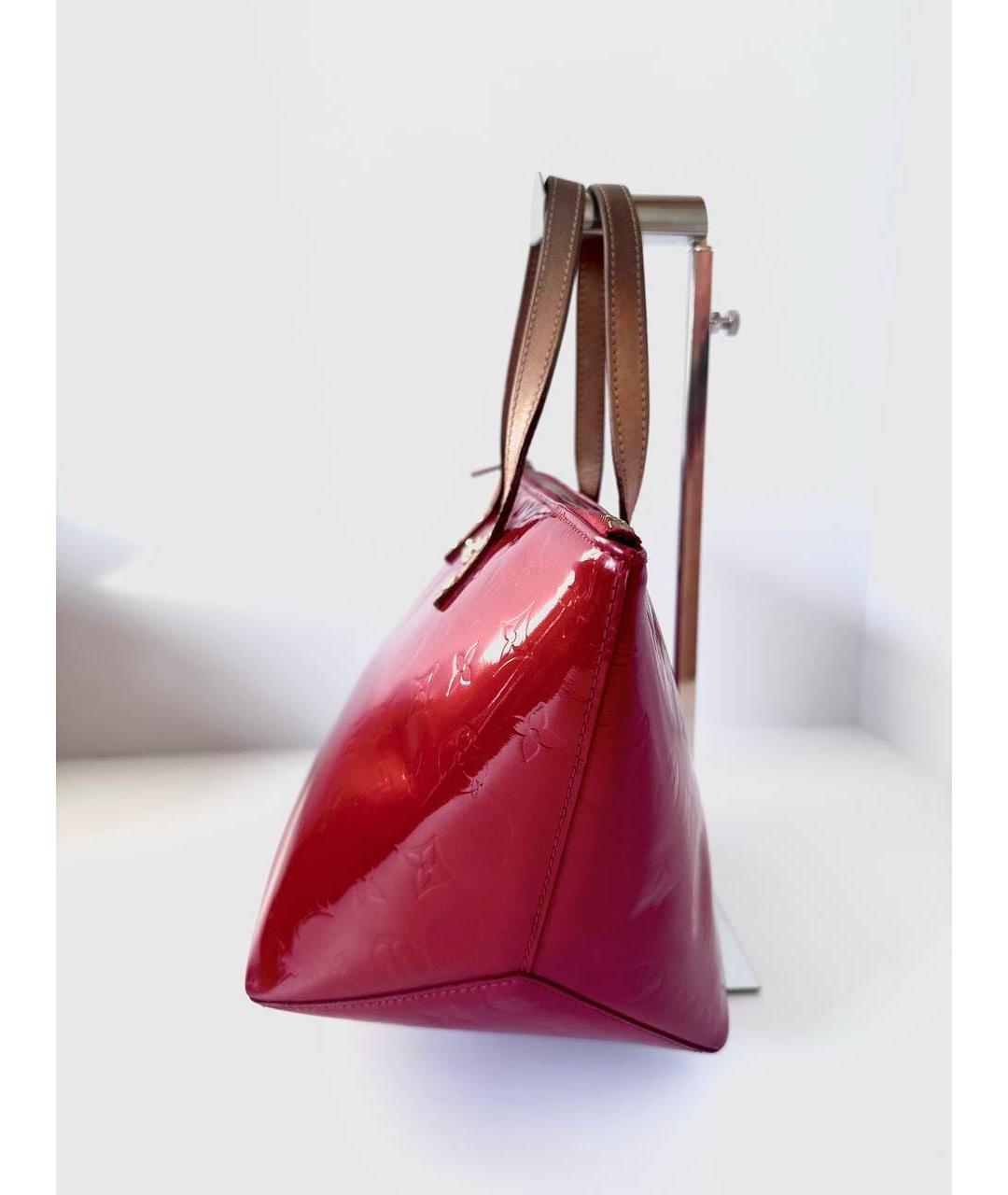 LOUIS VUITTON Красная сумка тоут из лакированной кожи, фото 6
