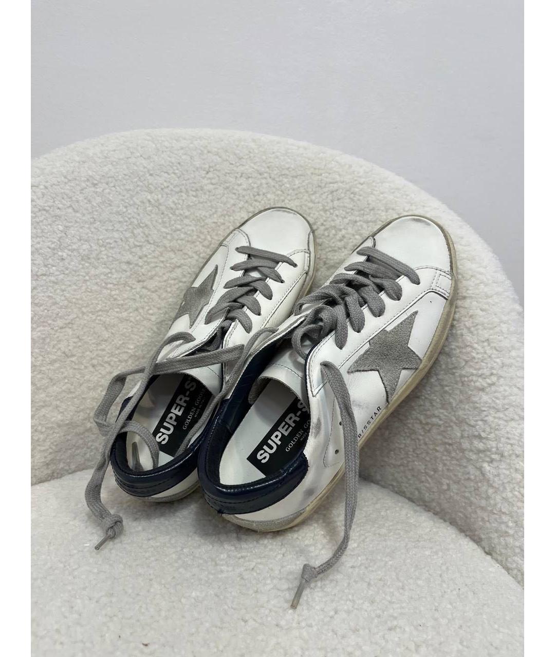 GOLDEN GOOSE Белые кожаные кеды, фото 3