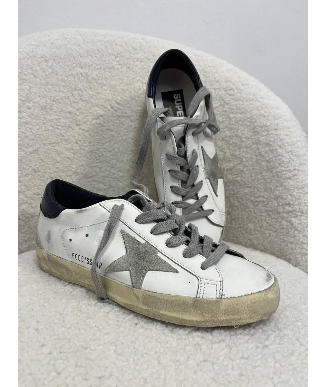 GOLDEN GOOSE Белые кожаные кеды, фото 5
