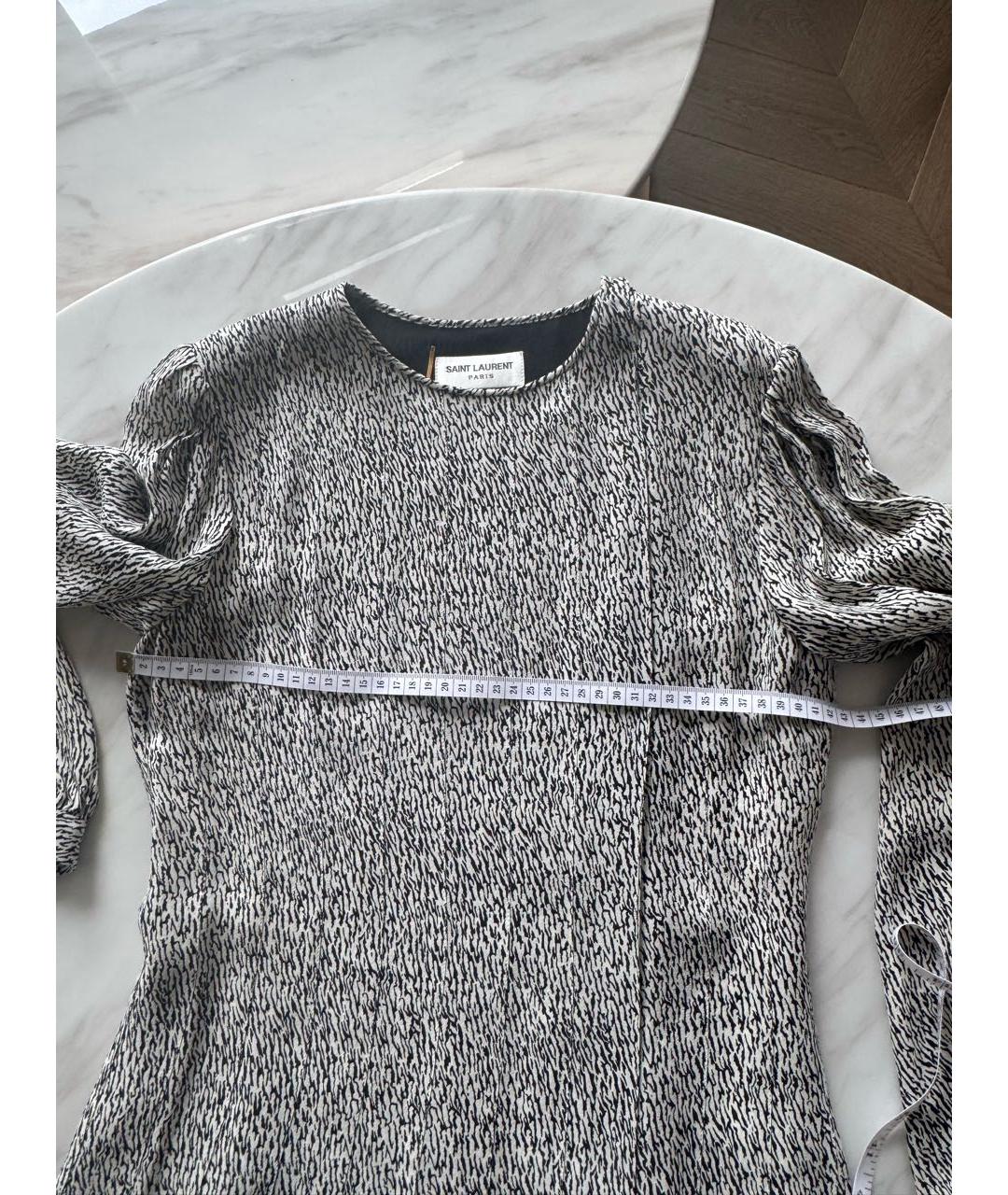 SAINT LAURENT Черное вискозное повседневное платье, фото 6