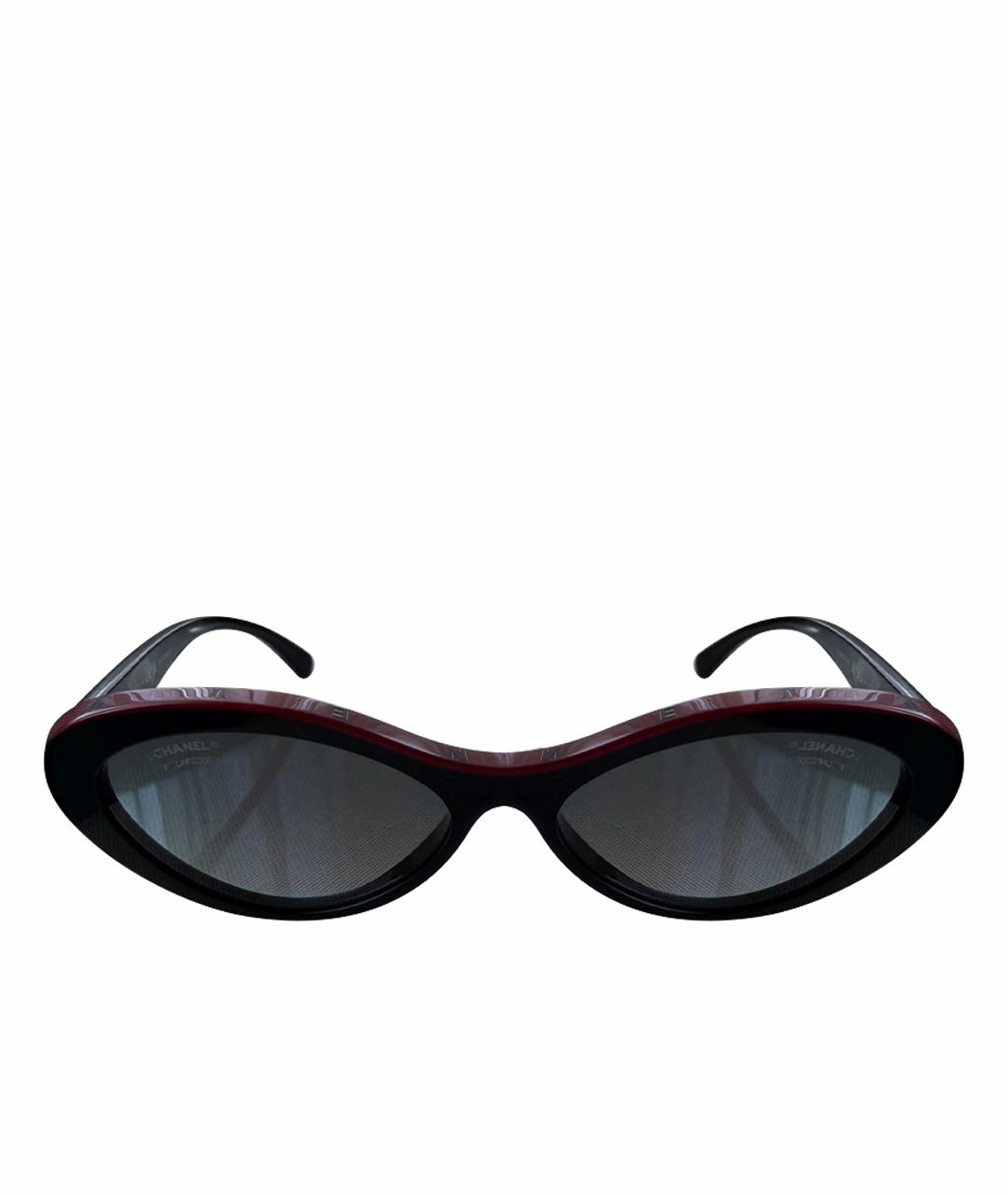 CHANEL Черные пластиковые солнцезащитные очки, фото 1