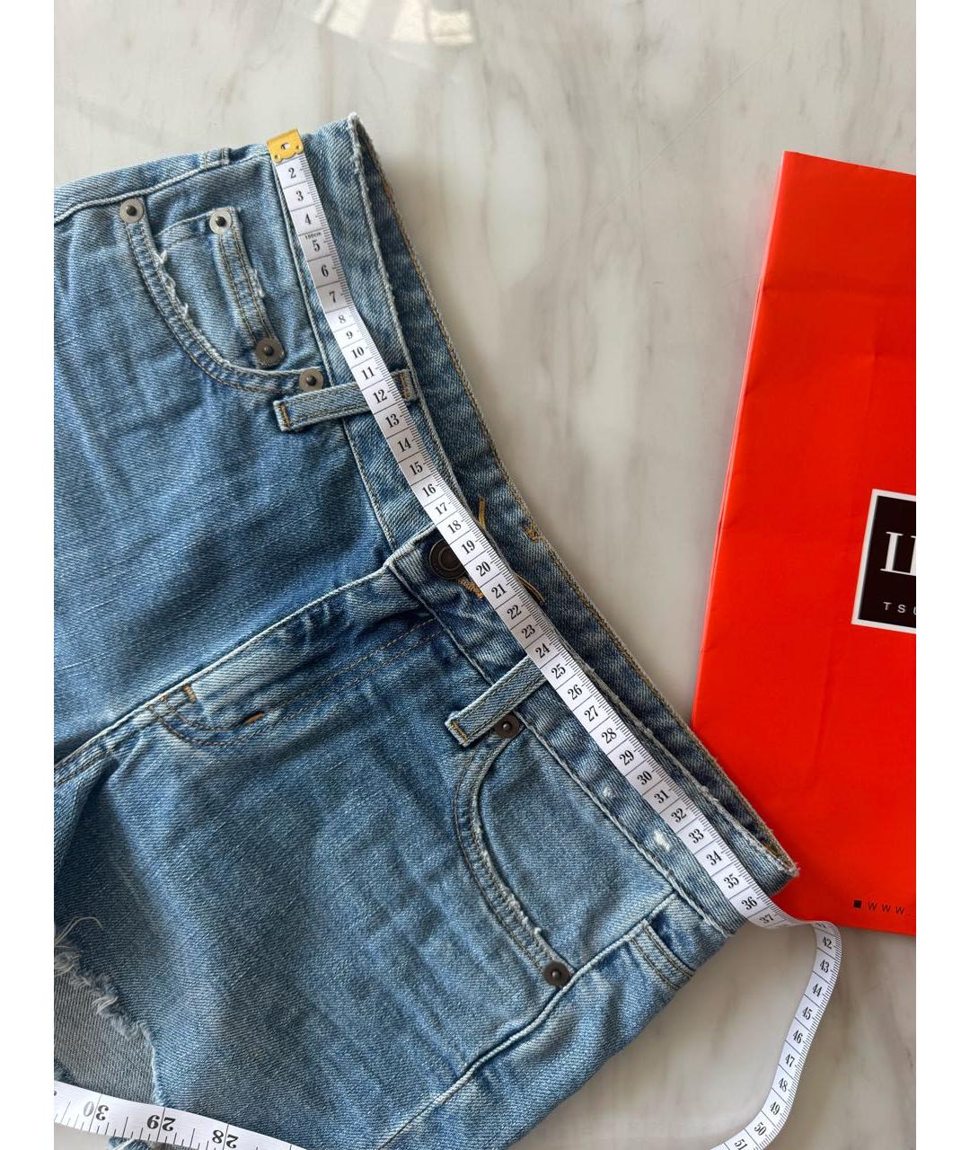 SAINT LAURENT Синие деним шорты, фото 5