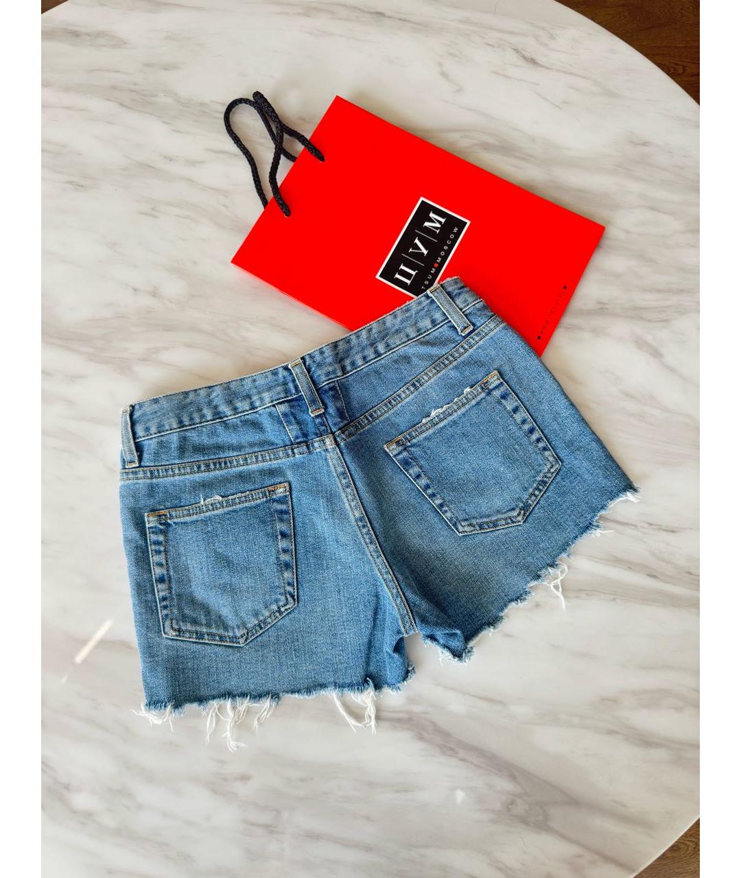 SAINT LAURENT Синие деним шорты, фото 2