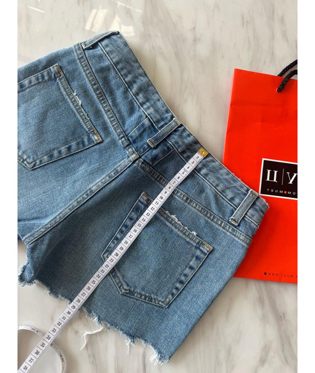 SAINT LAURENT Синие деним шорты, фото 6
