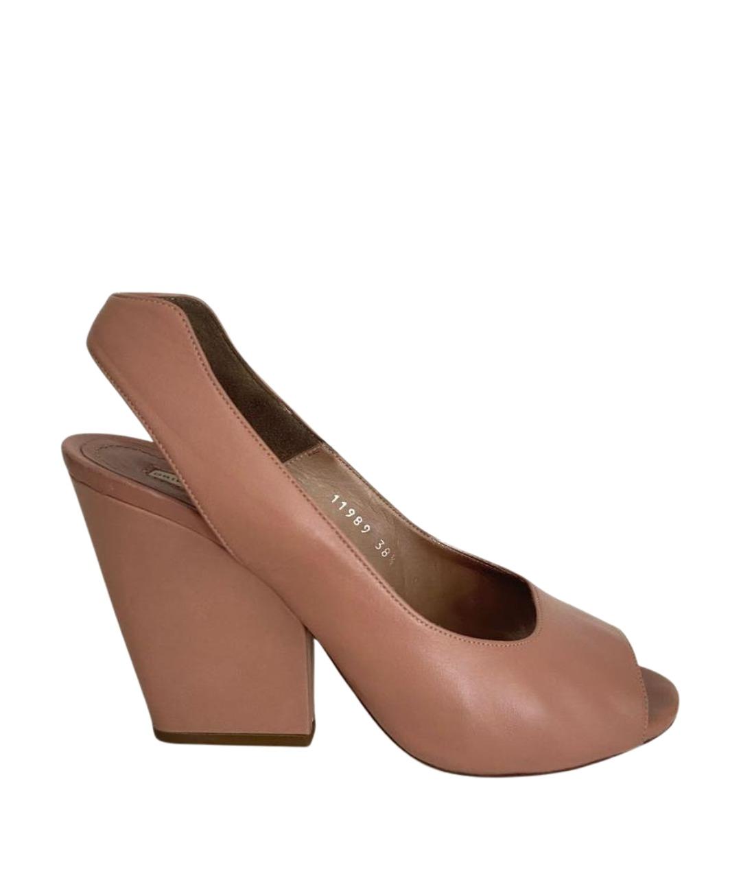 DRIES VAN NOTEN Розовые кожаные босоножки, фото 1