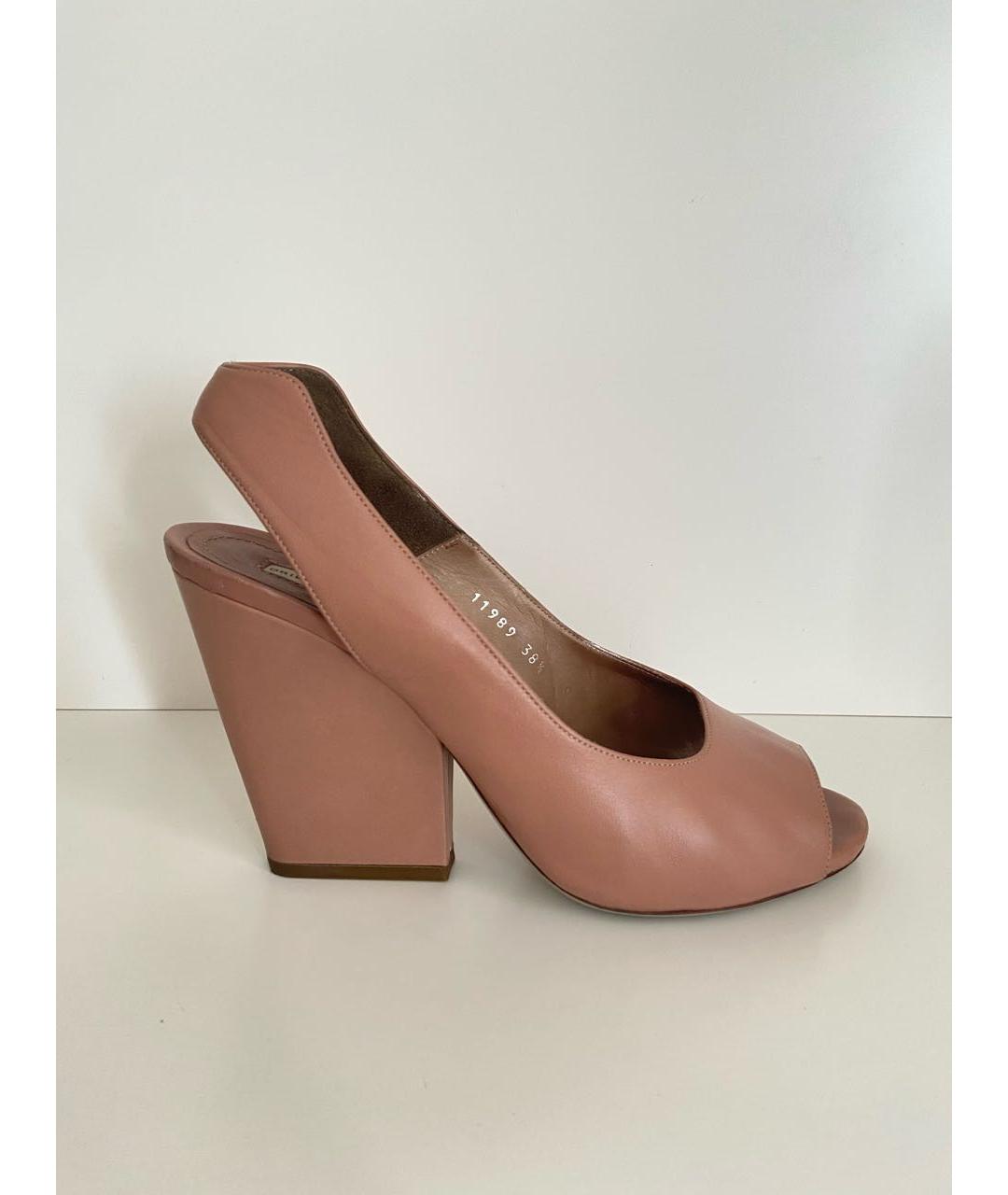 DRIES VAN NOTEN Розовые кожаные босоножки, фото 8