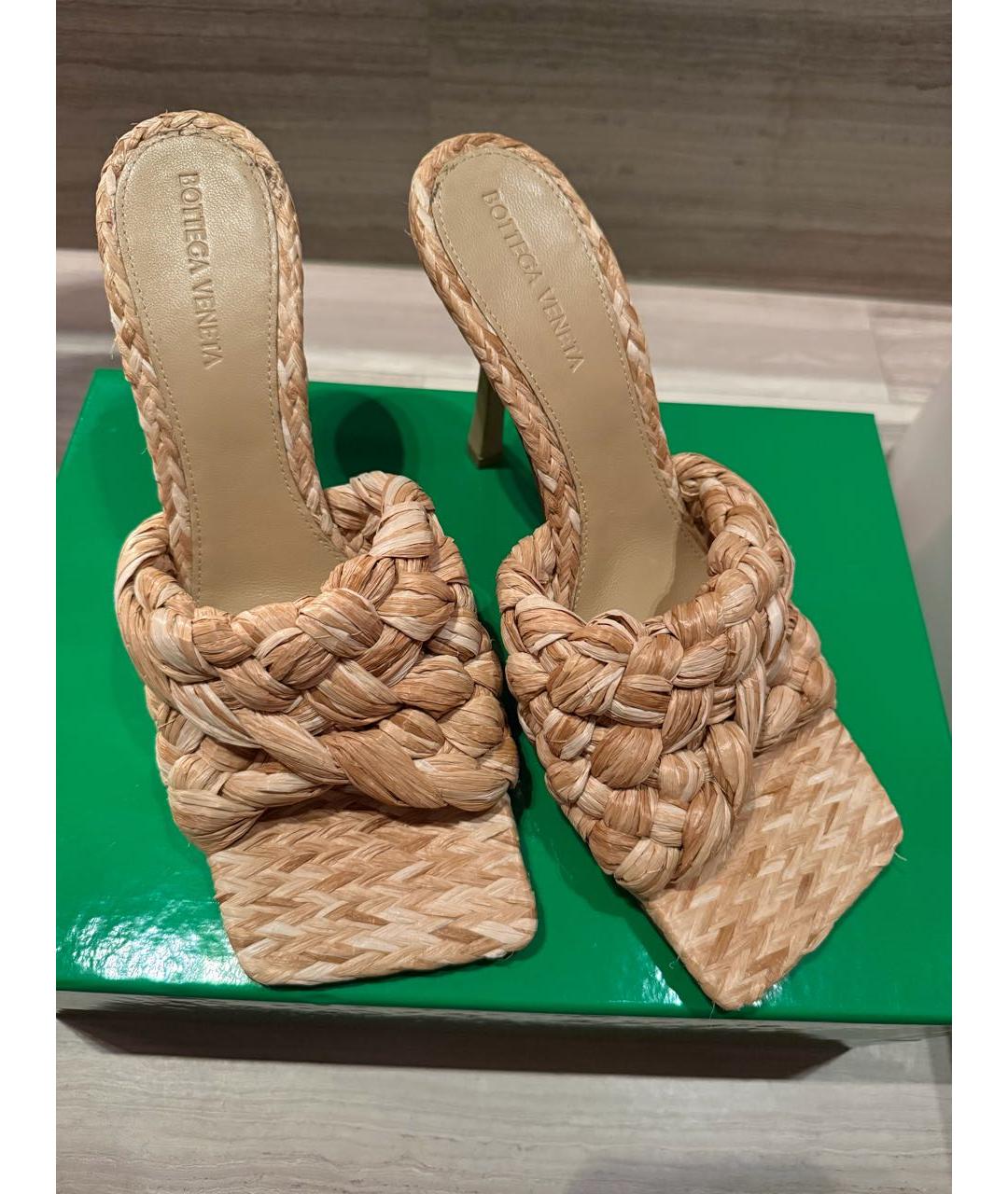 BOTTEGA VENETA Бежевые мюли, фото 2