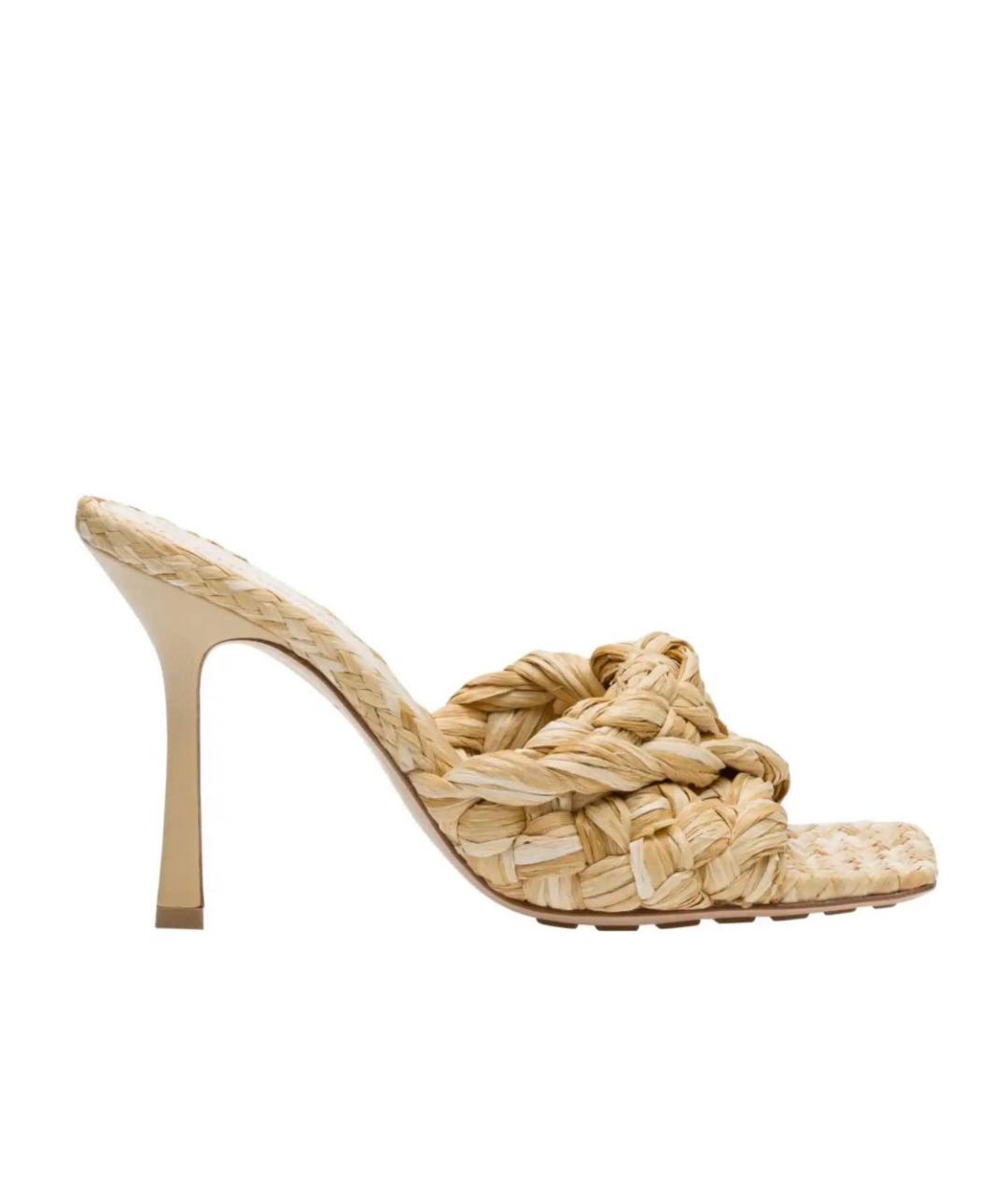 BOTTEGA VENETA Бежевые мюли, фото 1
