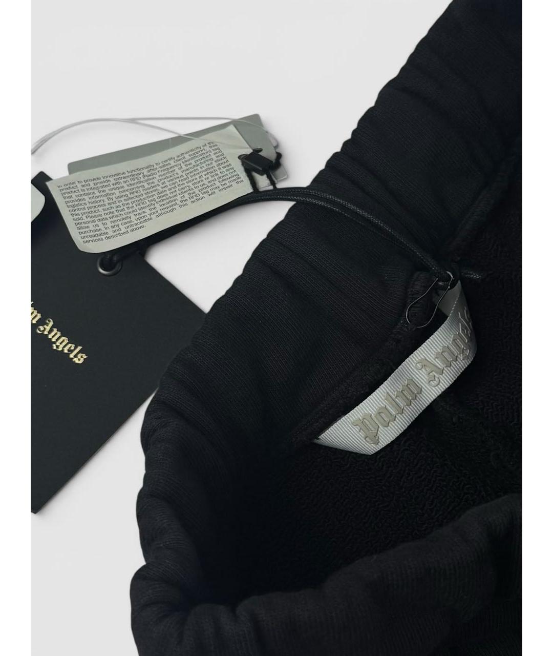 PALM ANGELS Черные хлопковые спортивные брюки и шорты, фото 3