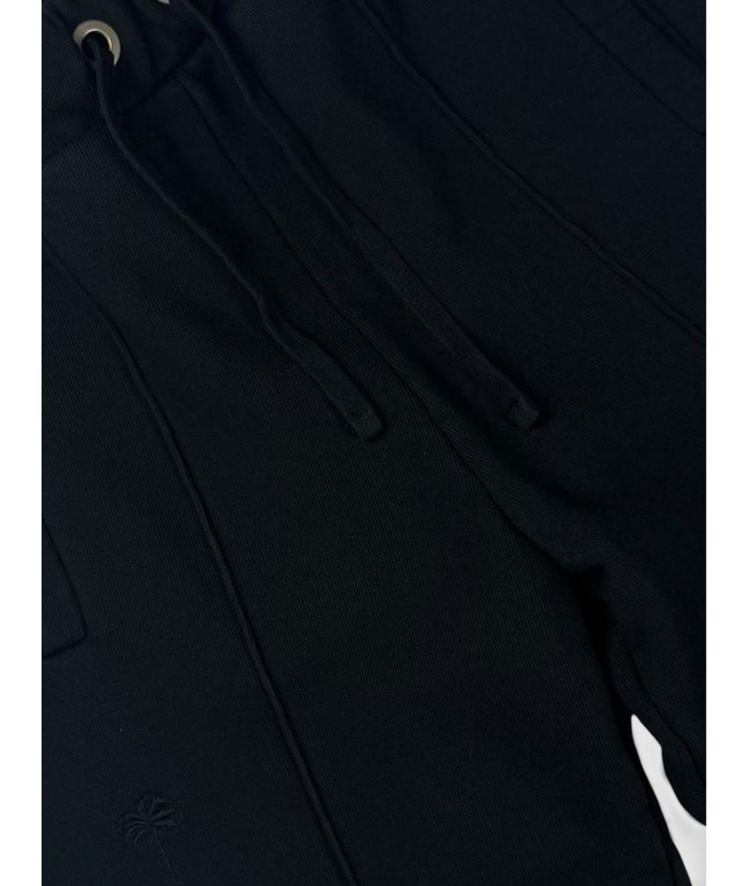 PALM ANGELS Черные хлопковые спортивные брюки и шорты, фото 4