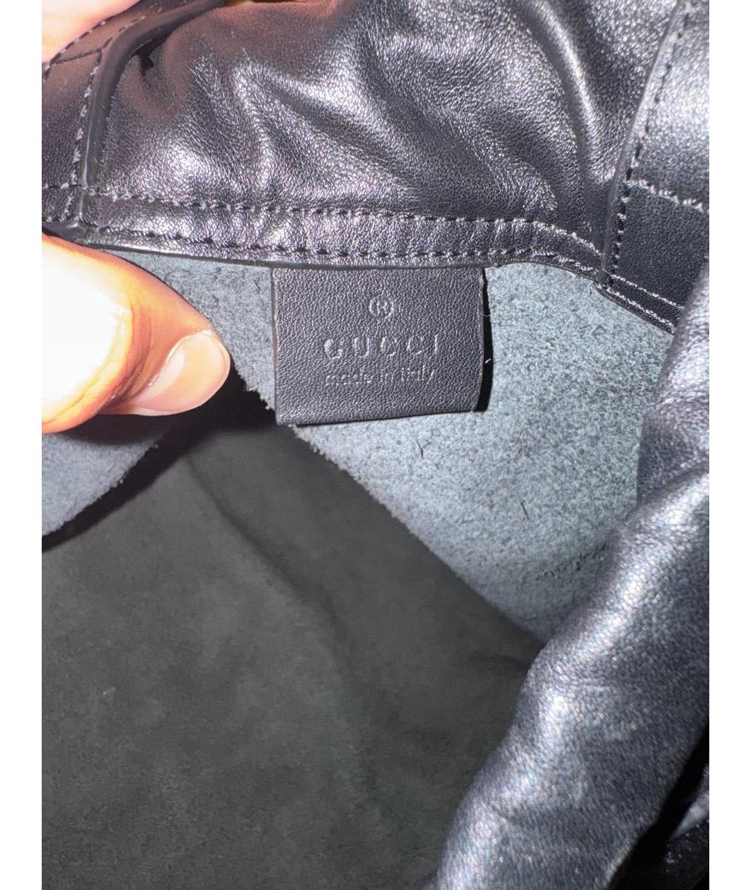 GUCCI Черный кожаный рюкзак, фото 3