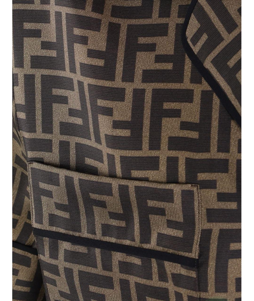 FENDI Коричневая шелковая пижама, фото 7