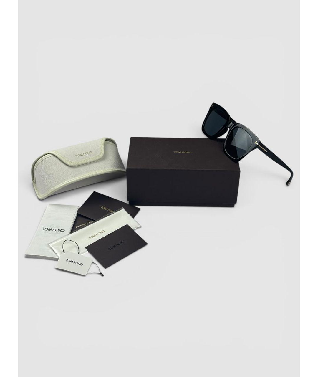 TOM FORD Черные пластиковые солнцезащитные очки, фото 2