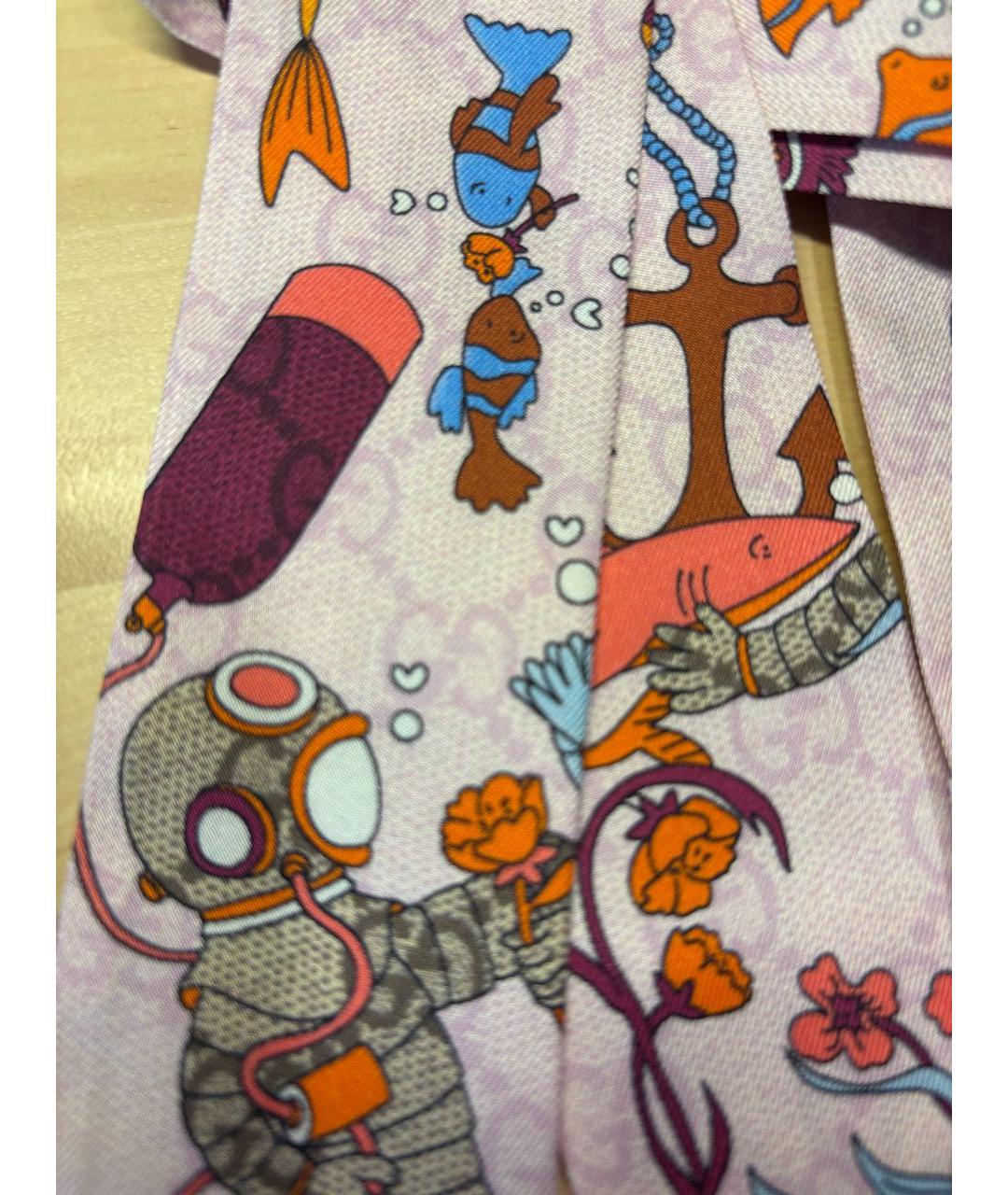 GUCCI Мульти шелковый шарф, фото 3