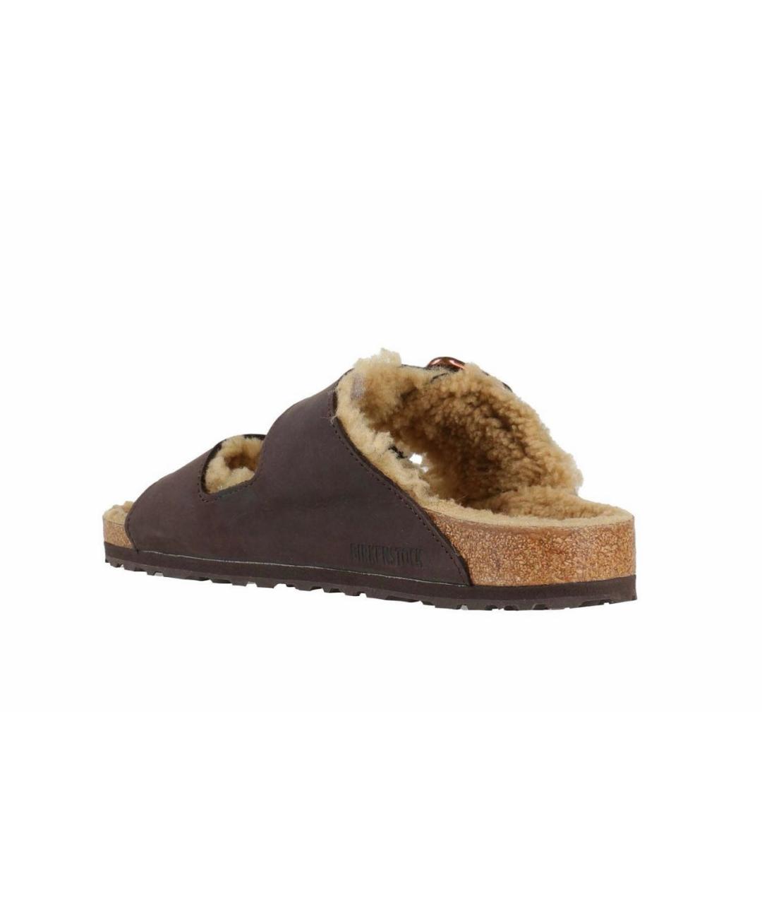 BIRKENSTOCK Коричневые кожаные сандалии, фото 4