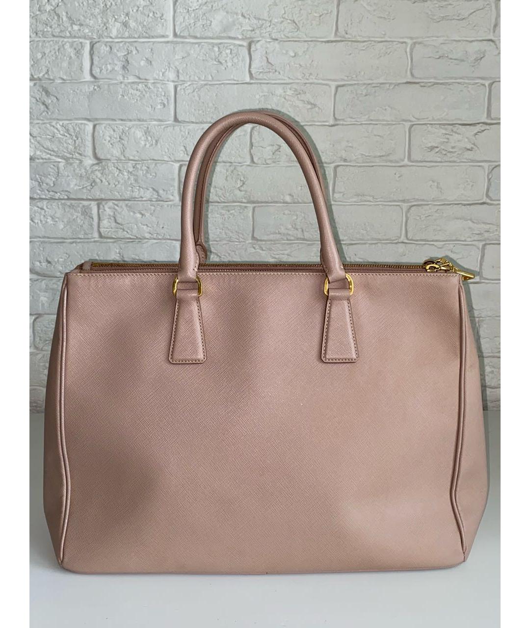 PRADA Бежевая кожаная сумка тоут, фото 2