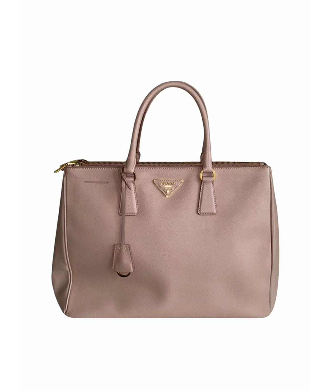 PRADA Бежевая кожаная сумка тоут, фото 1