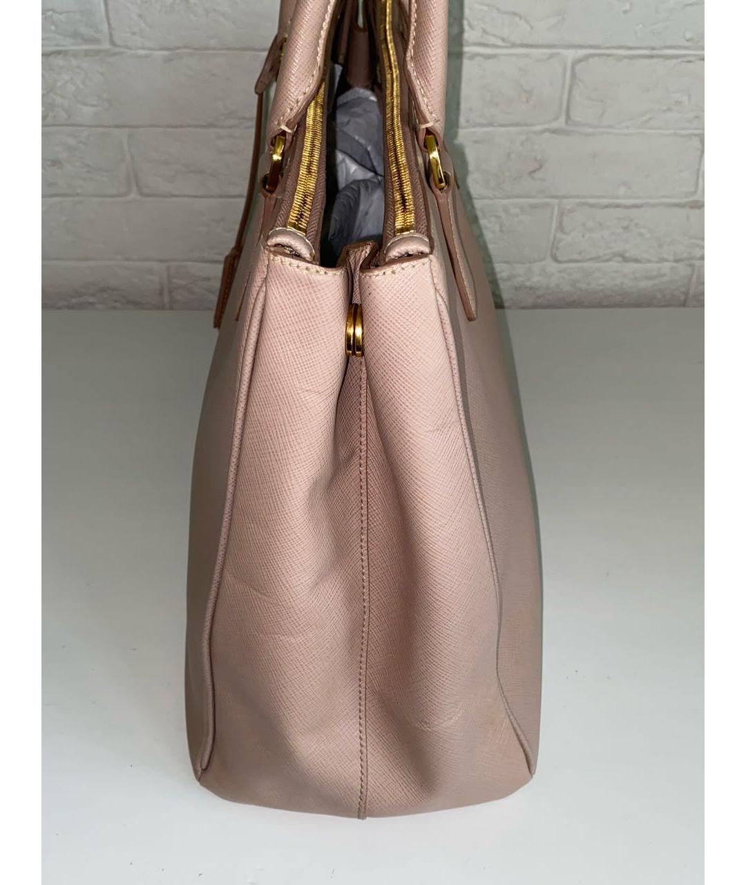 PRADA Бежевая кожаная сумка тоут, фото 4