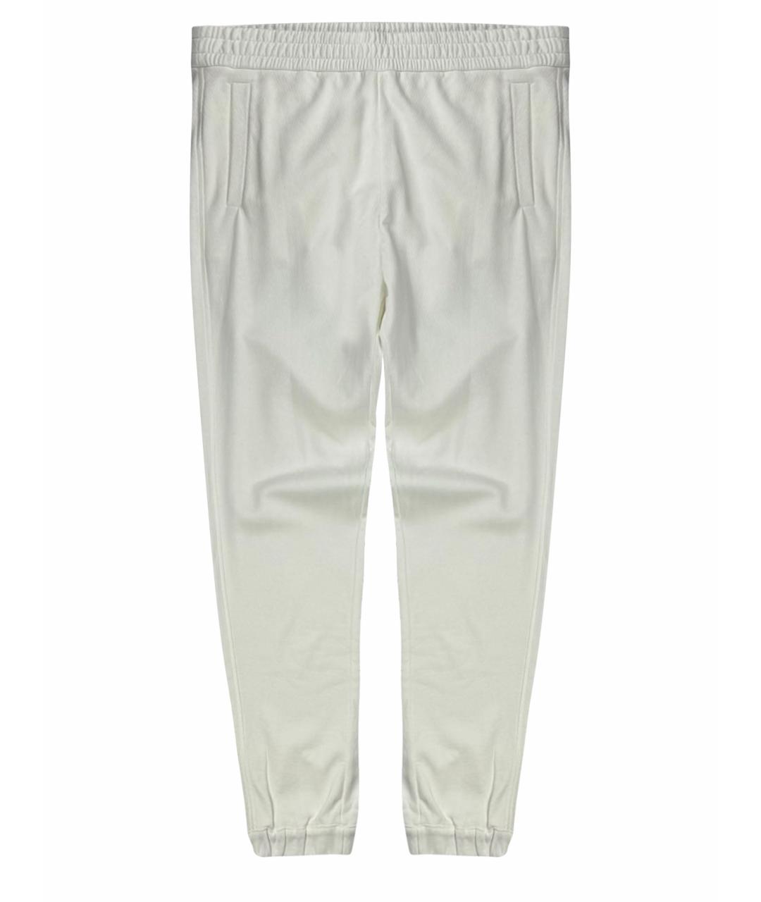 MONCLER Белые хлопковые повседневные брюки, фото 1