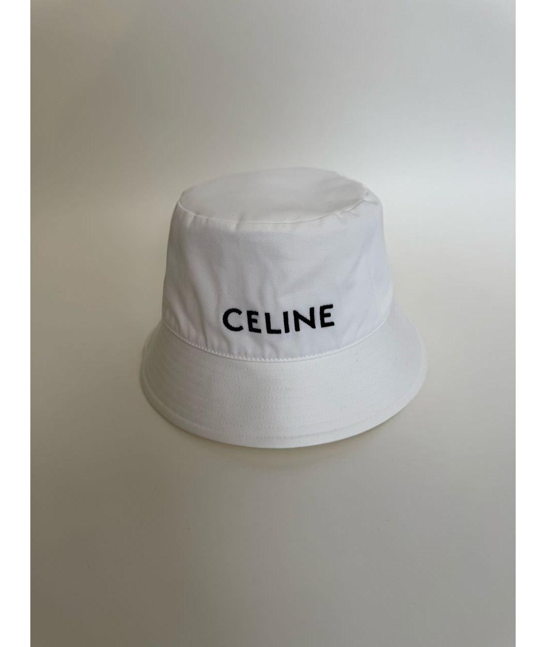CELINE Белая хлопковая панама, фото 5