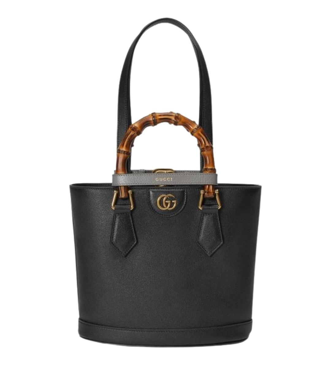 GUCCI Черная кожаная сумка через плечо, фото 1