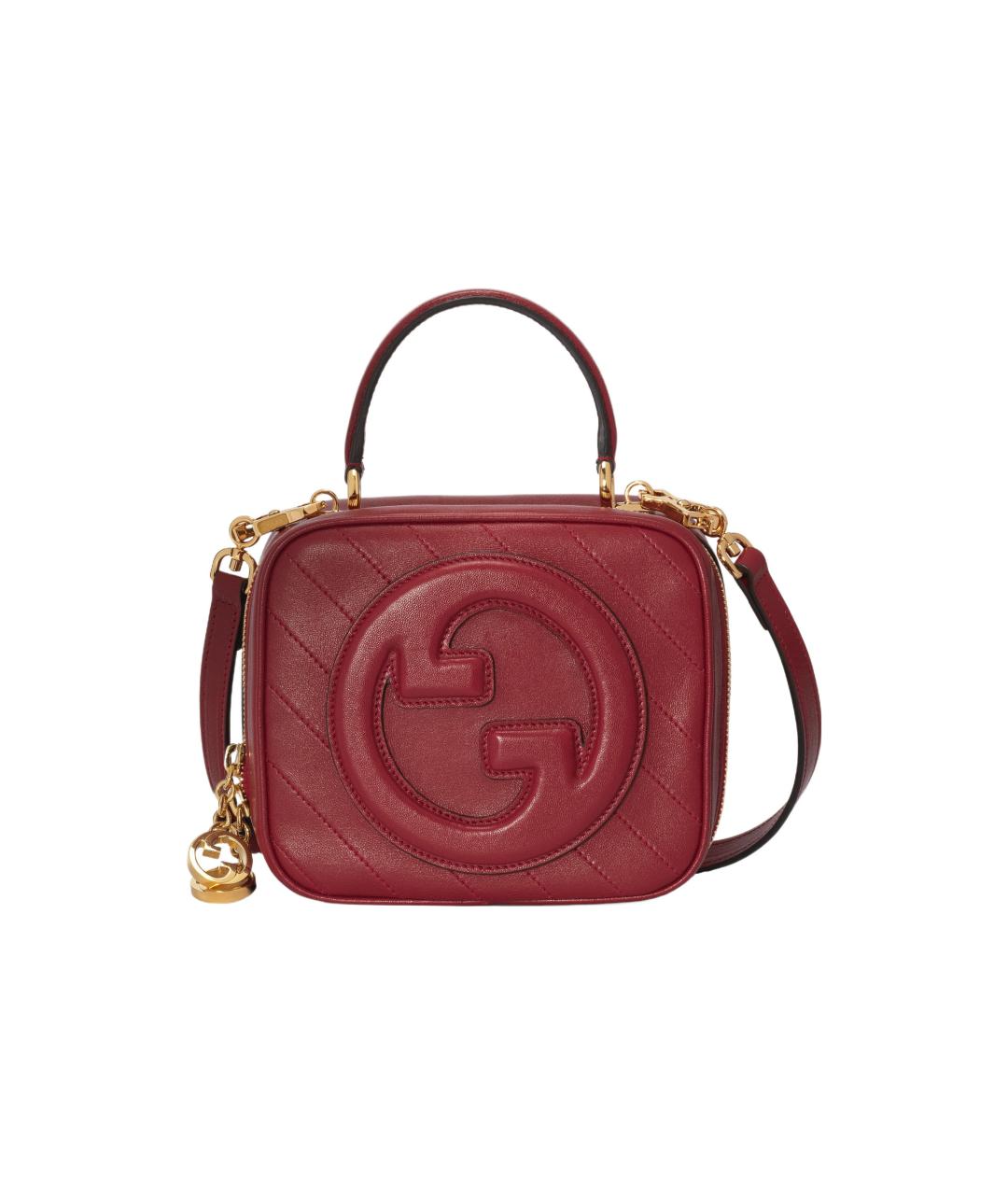 GUCCI Красная кожаная сумка через плечо, фото 1