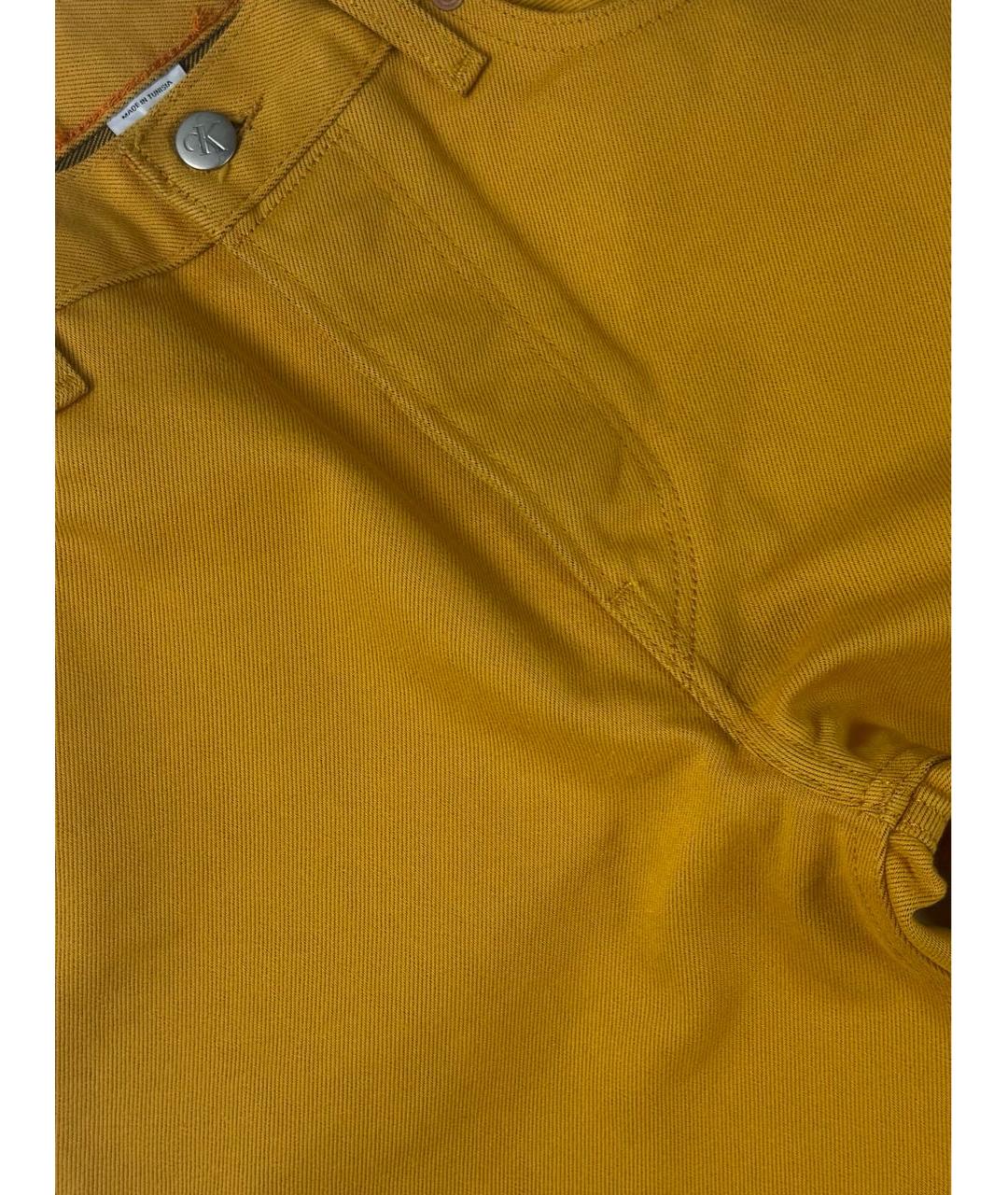 HERON PRESTON Горчичные хлопковые прямые джинсы, фото 3
