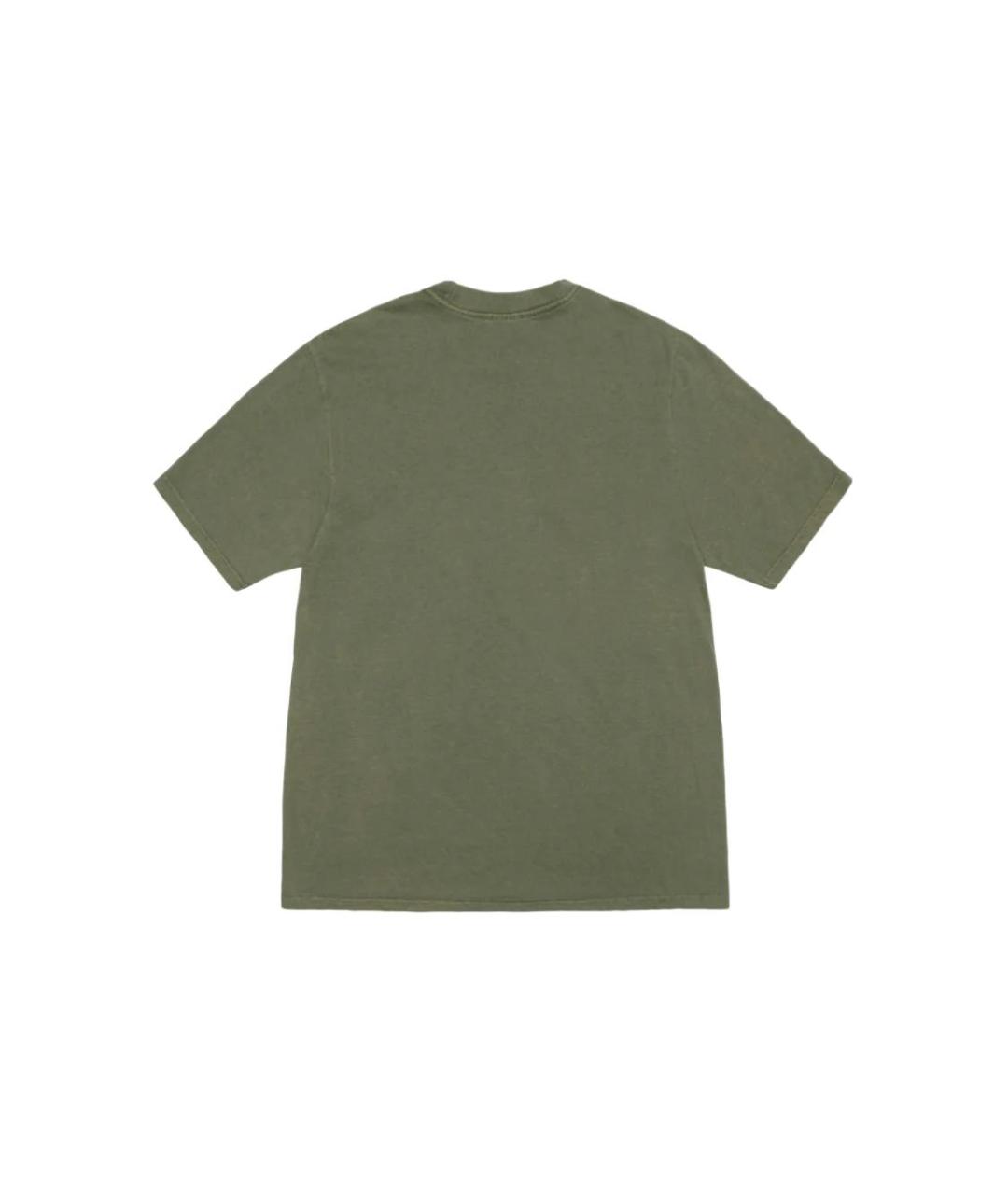 STUSSY Зеленая хлопковая футболка, фото 2