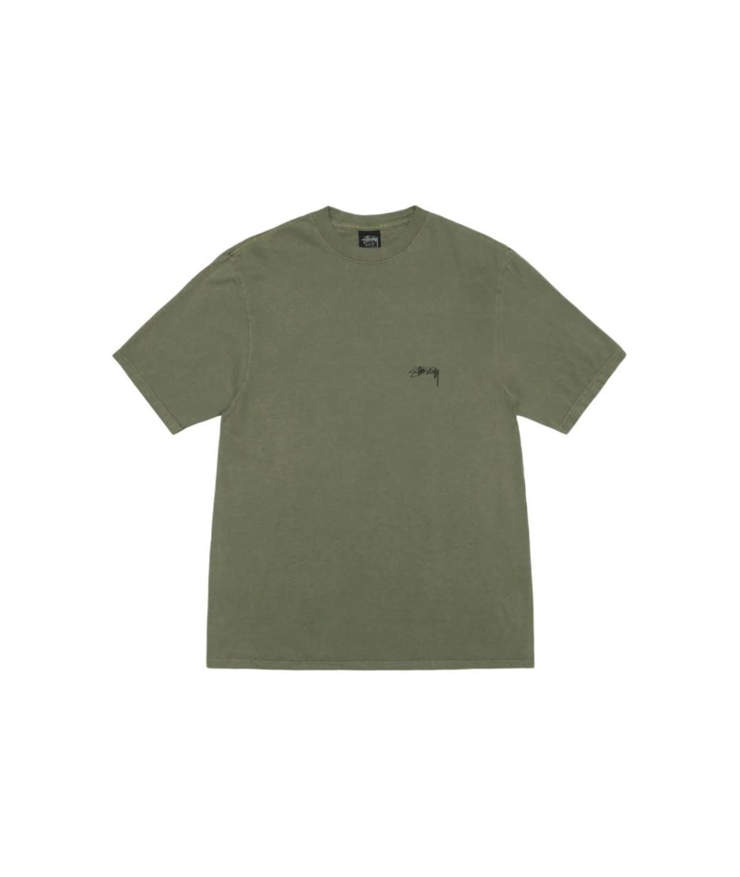 STUSSY Зеленая хлопковая футболка, фото 1