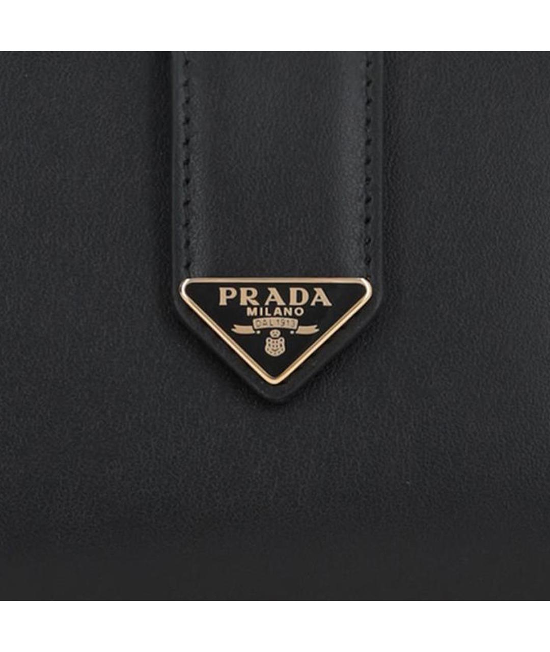 PRADA Черный кожаный кошелек, фото 5