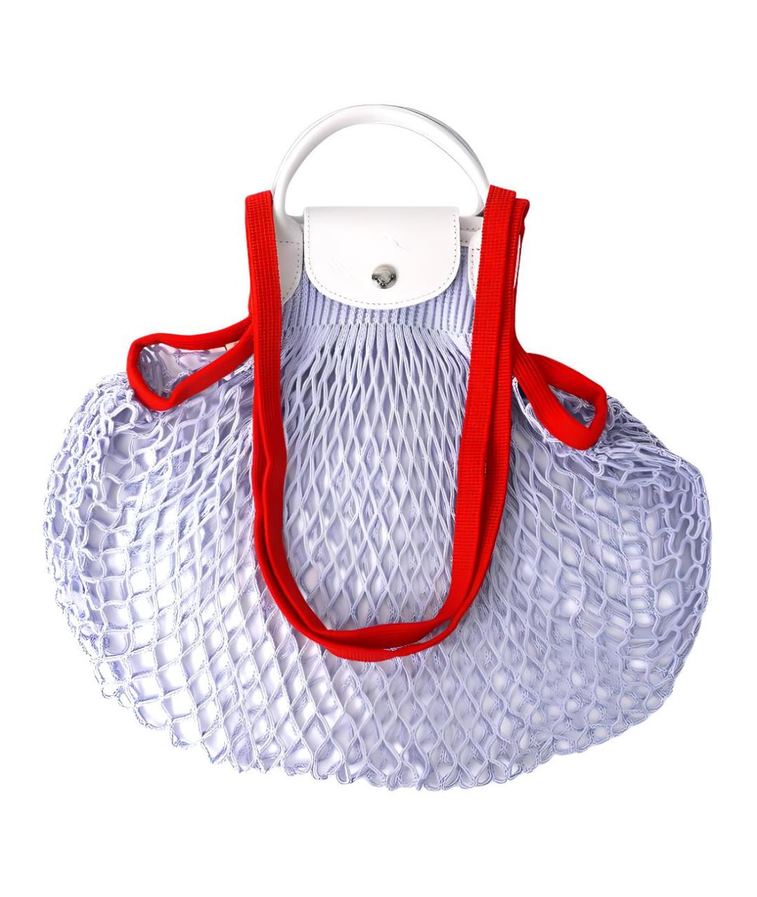 LONGCHAMP Синяя плетеная пляжная сумка, фото 3
