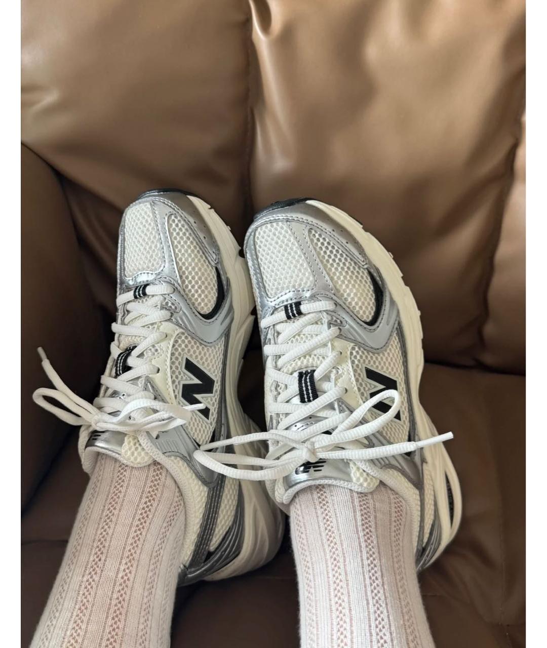 NEW BALANCE Серые текстильные кроссовки, фото 4