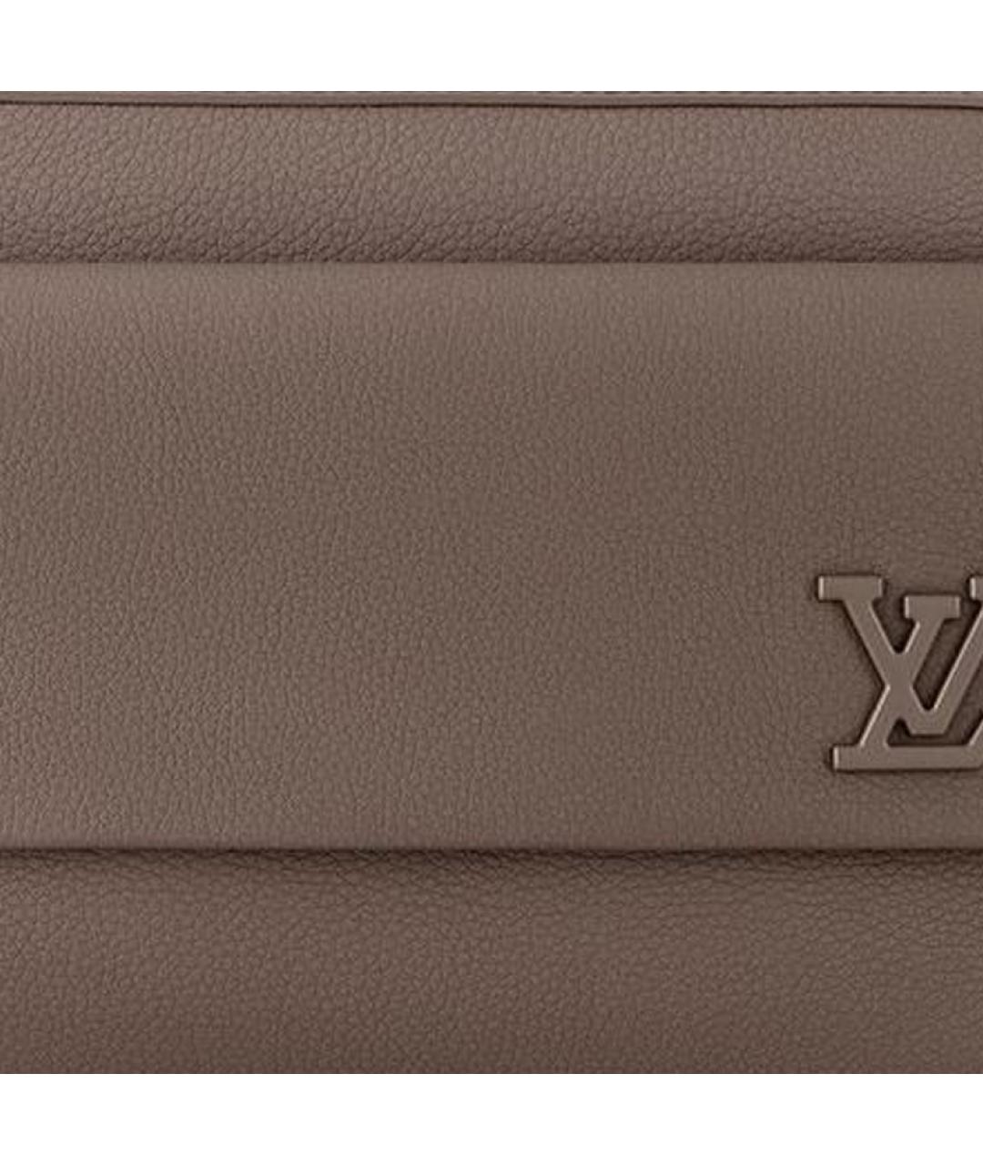 LOUIS VUITTON Серая кожаная сумка на плечо, фото 3