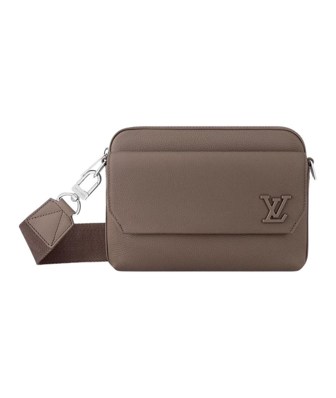 LOUIS VUITTON Серая кожаная сумка на плечо, фото 1